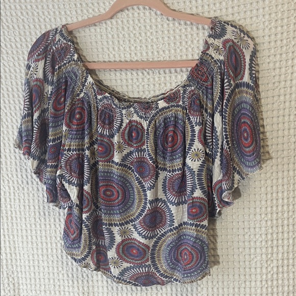 American Rag Multicolor Patterned Crop Top - Picture 3 of 3